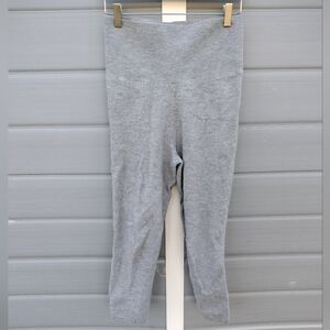 Something Navy Cropped Pants Womens XS Grey Wool Fleece High Rise Pockets